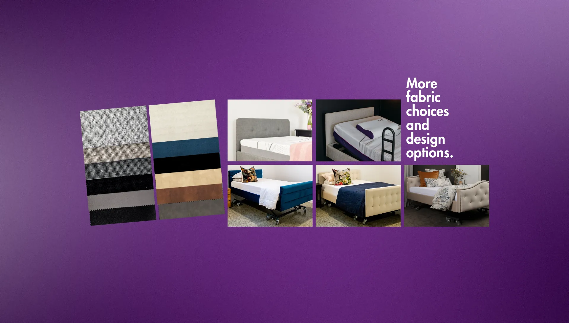 Icare bed range options, headboards, footboards